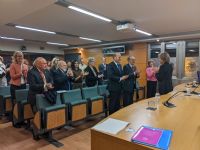 El acto se celebr en la sede del Colegio Oficial de Farmacuticos de Zaragoza. 