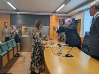 Momento de la imposicin de la medalla