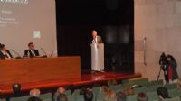 Santiago Andrs durante la presentacin del nuevo acadmico.