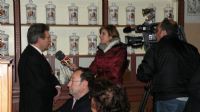 El secretario de la Academia, Ignacio Andrs, con los medios de comunicacin.
